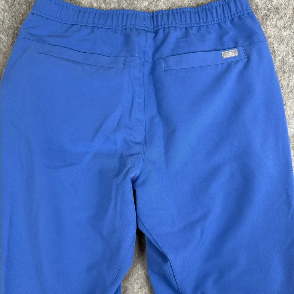 Figs Men M Tansen Jogger Scrub Pants Solid Blue Drawstring‎ Stretch Pockets